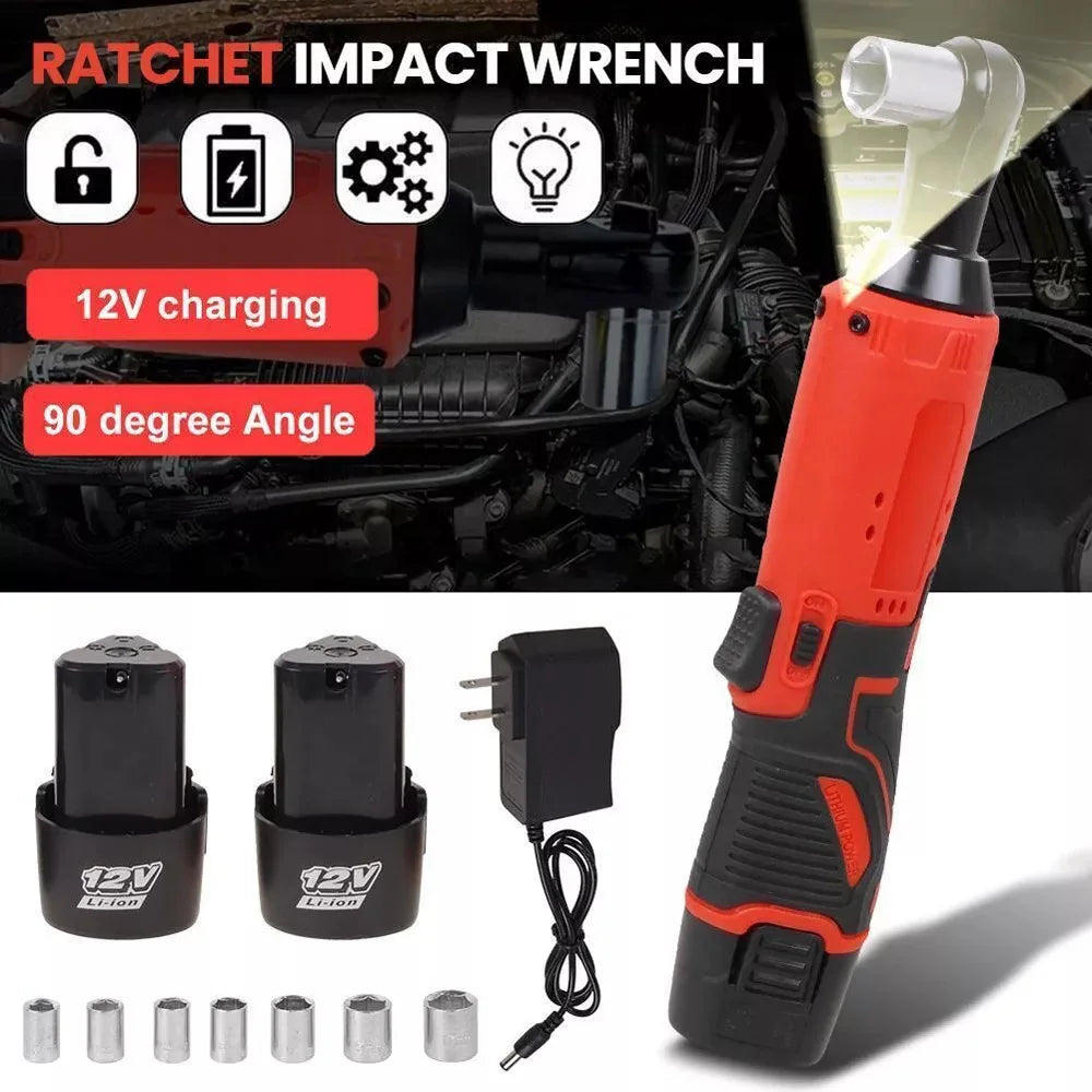 Cordless Electric Ratchet Wrench With Right Angle Design