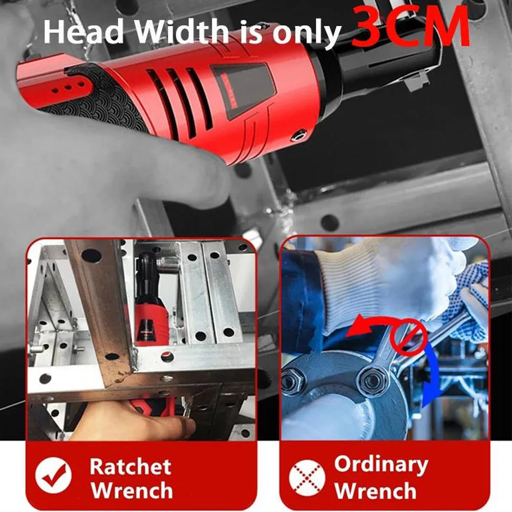 Cordless Electric Ratchet Wrench With Right Angle Design