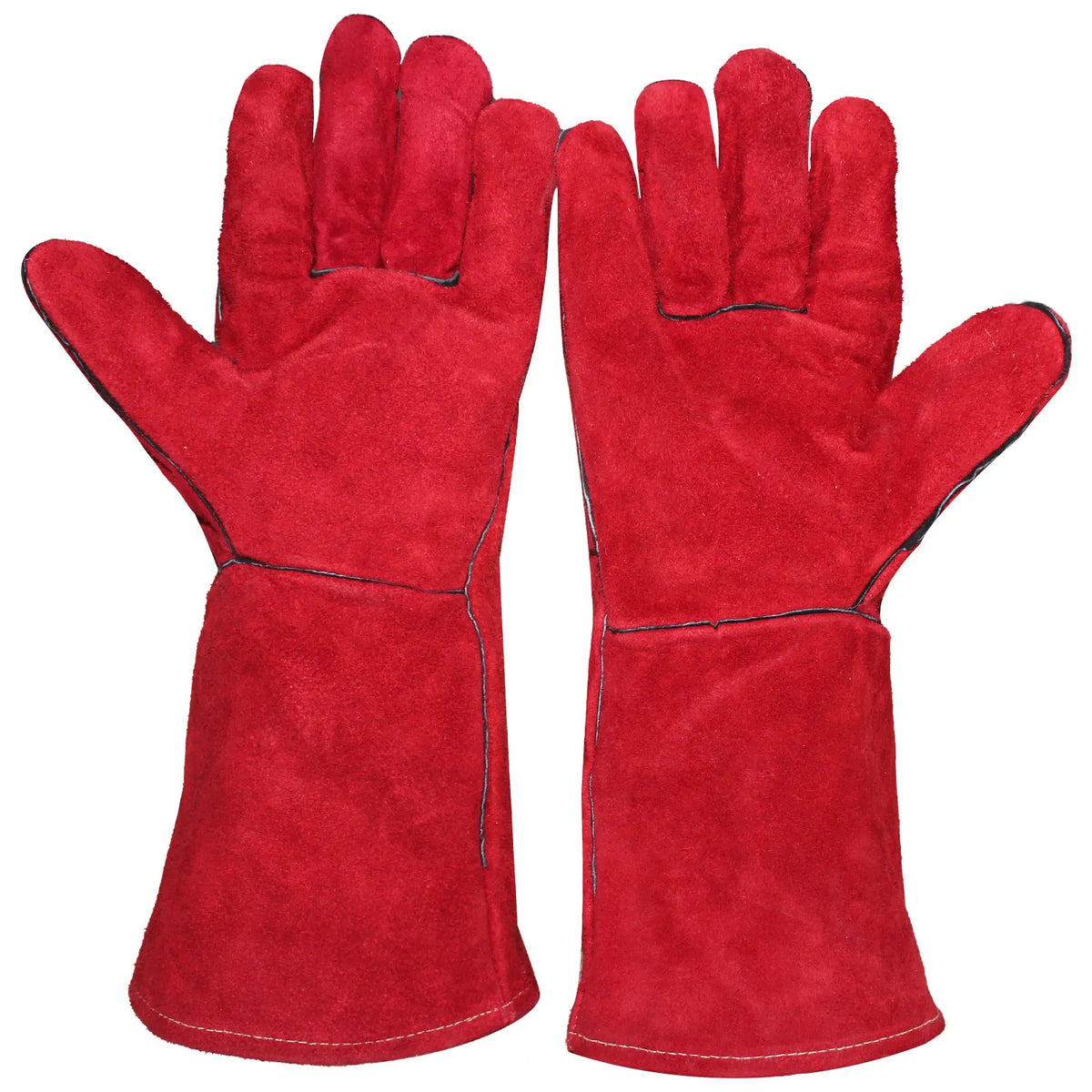 Heavy Duty Cowhide Leather Welding Safety Gloves For Workshop