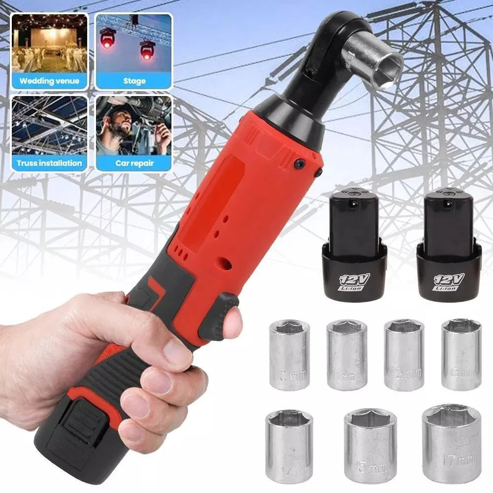 Cordless Electric Ratchet Wrench With Right Angle Design