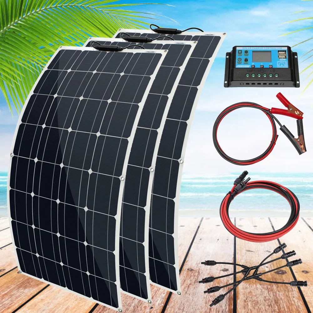 Asunerge Flexible Monocrystalline Solar Panel For Boats And Camper
