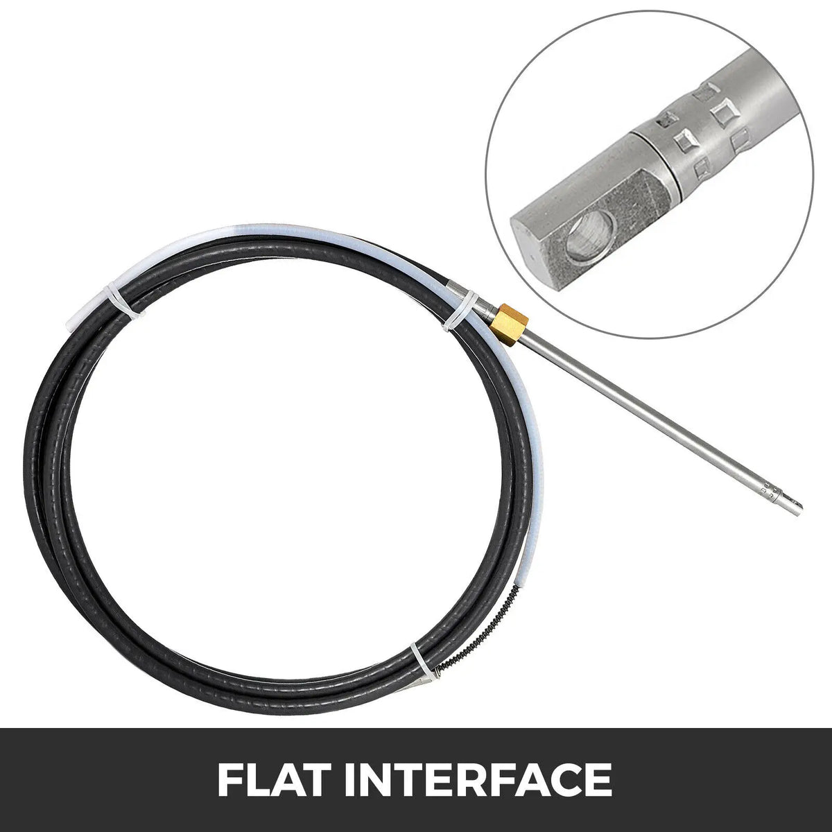 Complete Marine Steering System For Boats Featuring Mechanical Cable