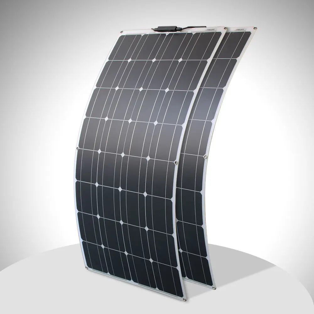 Asunerge 100W 12V Flexible Monocrystalline Solar Panel Kit