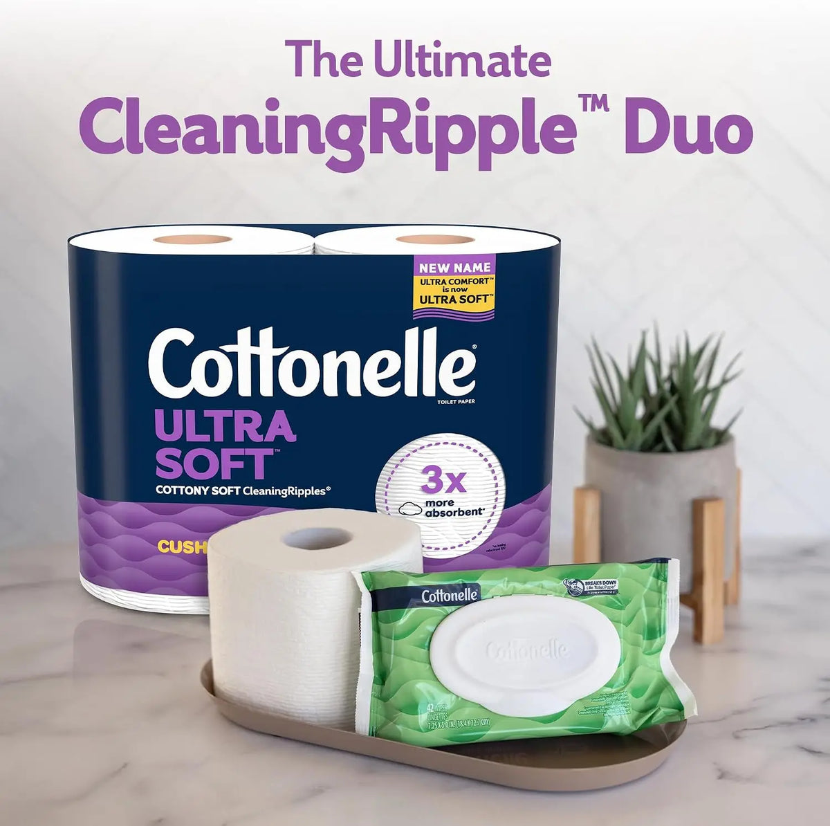 Cottonelle Ultra Soft Toilet Paper With Cushiony Cleaning Ripples