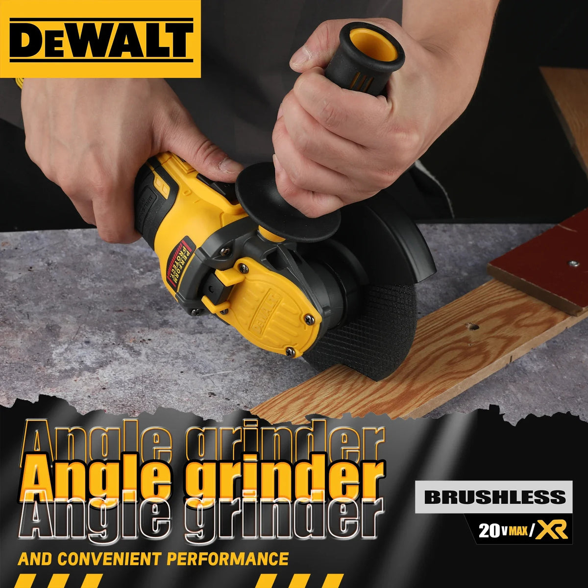 DeWalt DCG409 20V Brushless Flat Head Angle Grinder