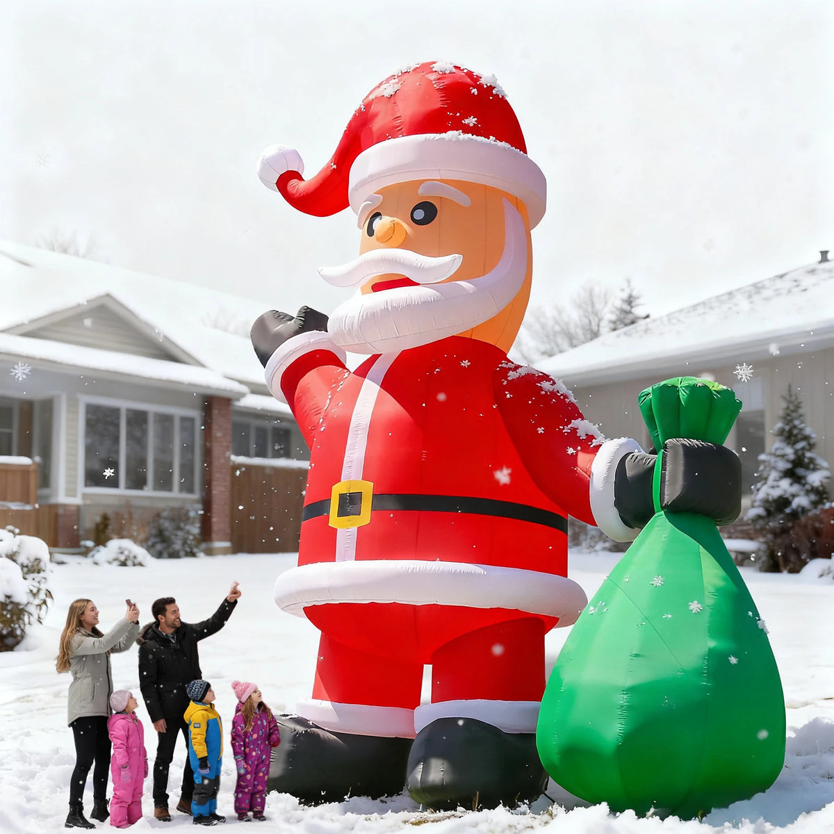 Led Outdoor Inflatable Santa Christmas Decoration Centerpiece