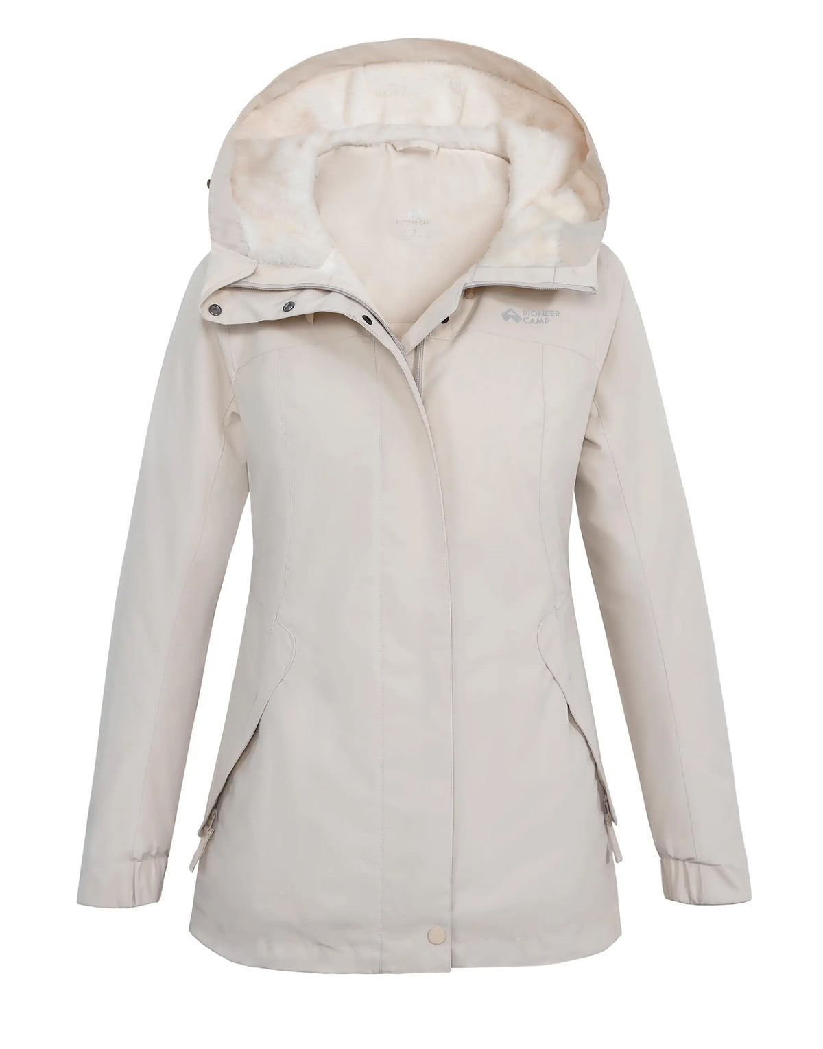 Pioneer Camp Women'S Waterproof Insulated Ski Jacket With Hood