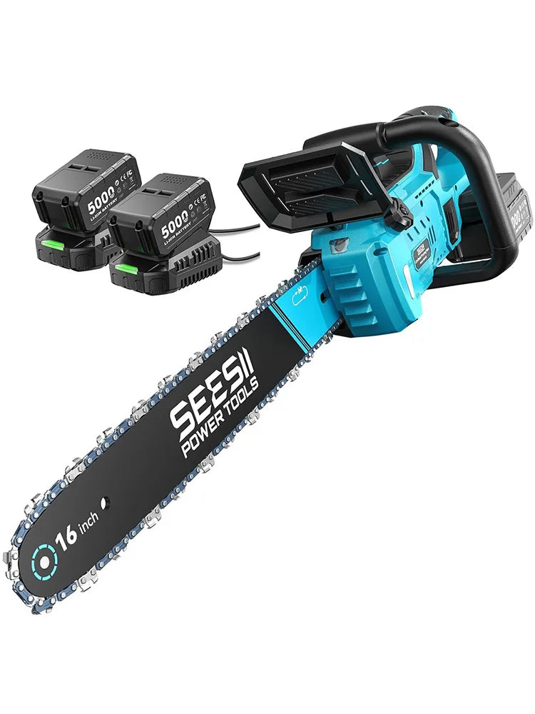 Seesii 40V Brushless Chainsaw With Automatic Oiler Electric Saw