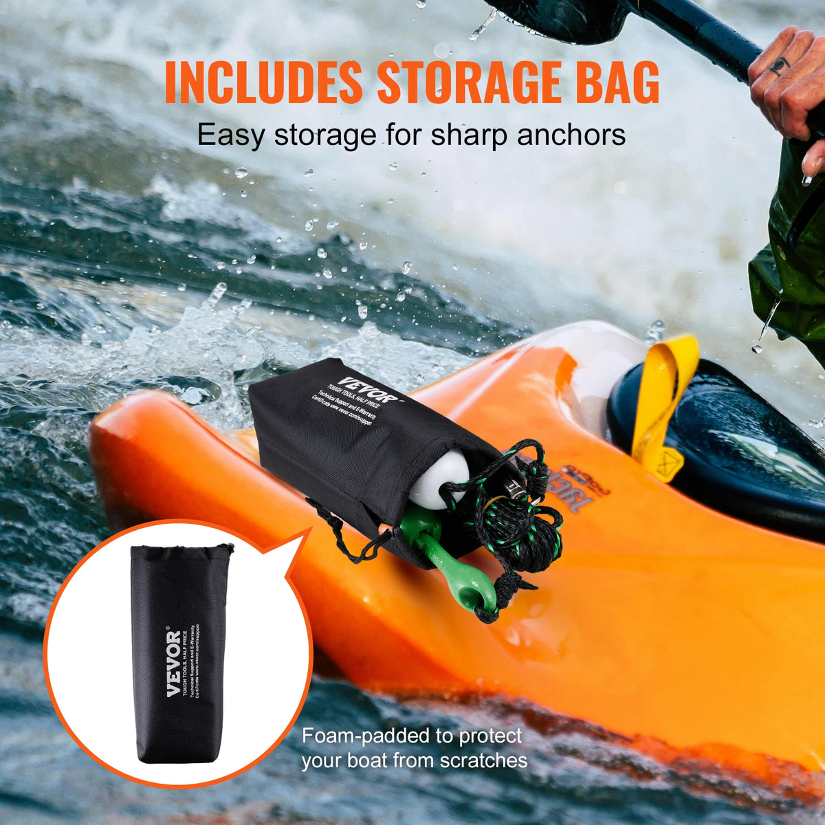 SucceBuy Folding Kayak And Paddle Board Anchor Kit Bundle