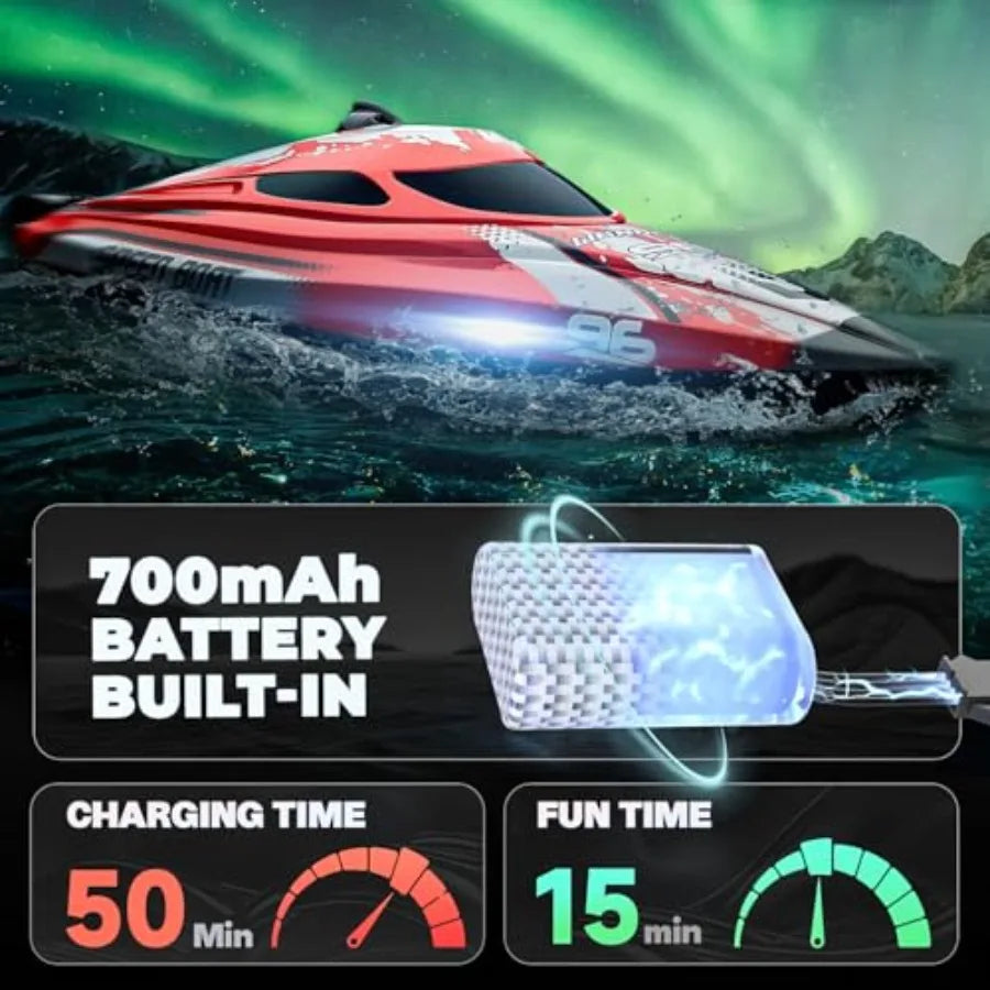 Remote Control Boat Toy Featuring Cyber Truck Design And Motors