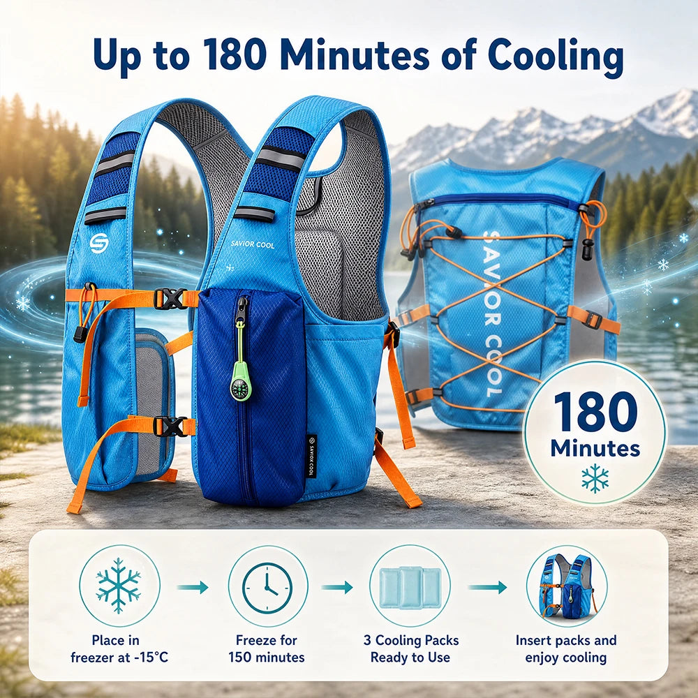 Professional Cooling Vest With Integrated Refrigeration And Water Bladder