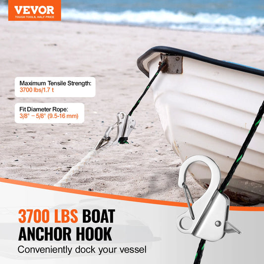 Vevor Stainless Steel Boat Anchor Hook Slide Knotless System