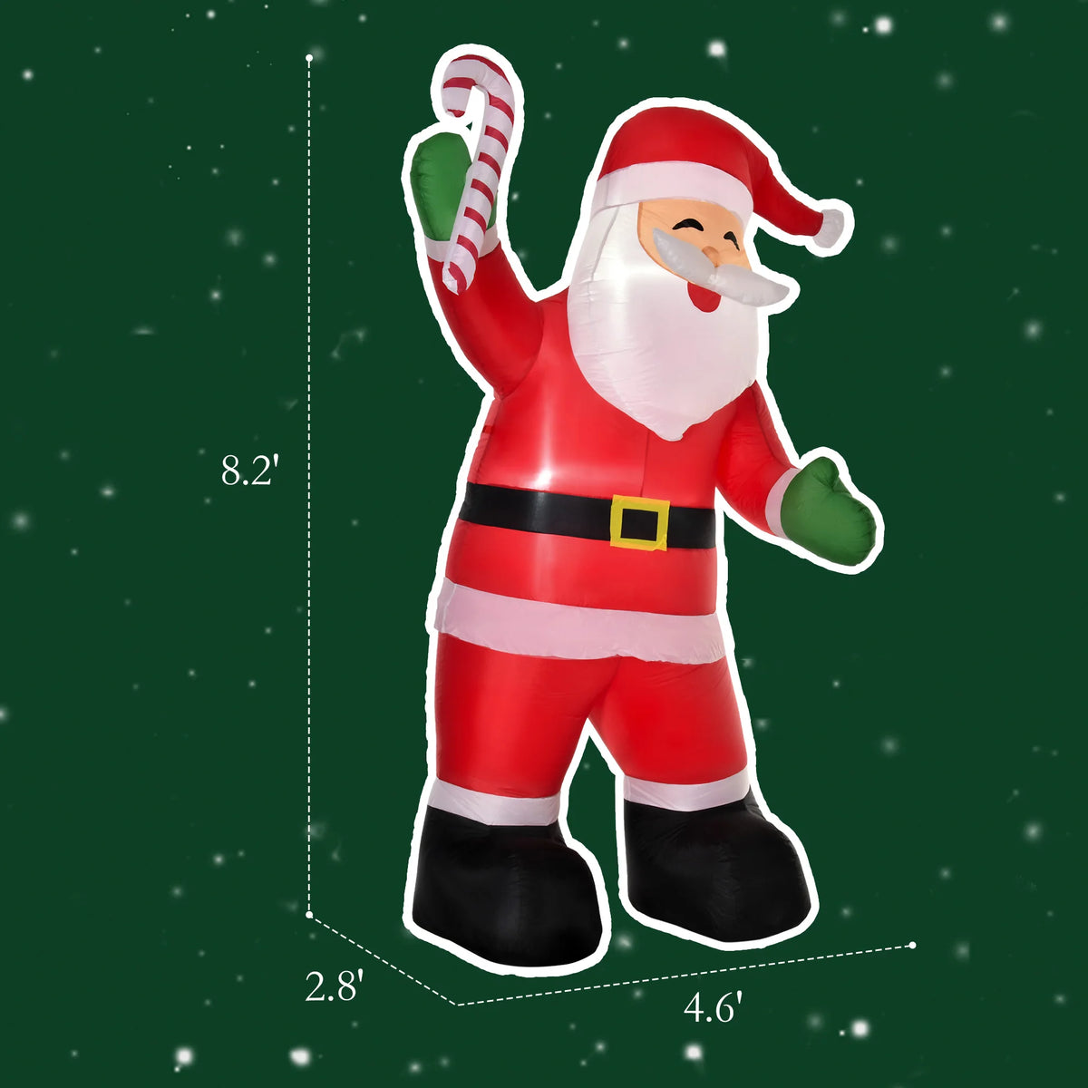 Homcom LED Christmas Inflatable Santa Claus Outdoor Decor
