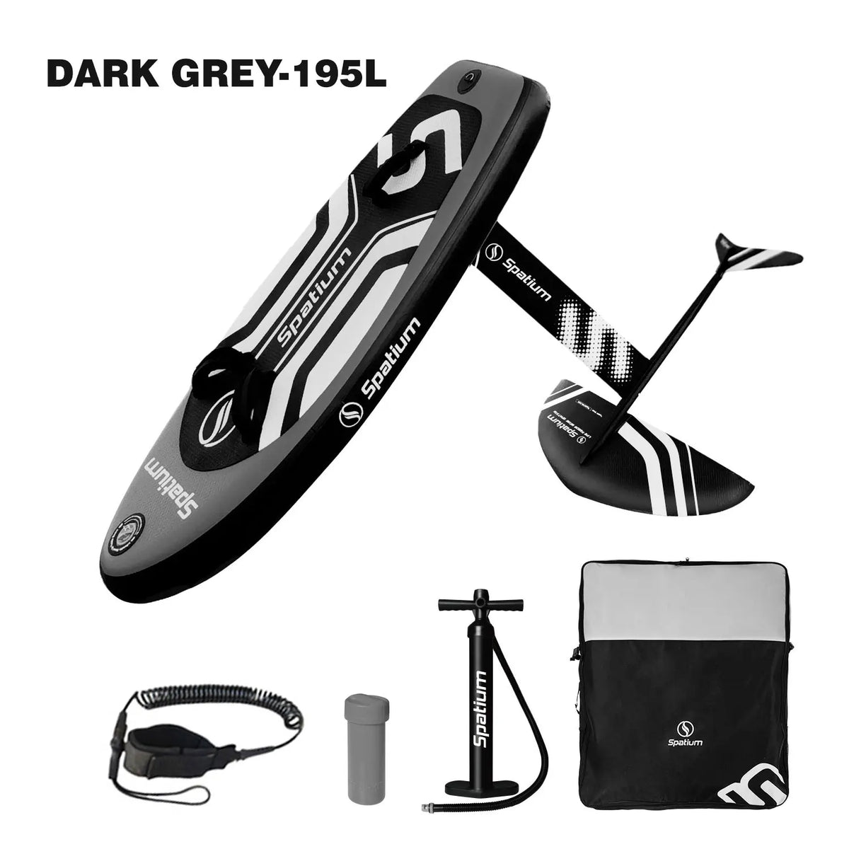 Spatium Hydrofoil Surfboard With Accessories And Inflator Pump