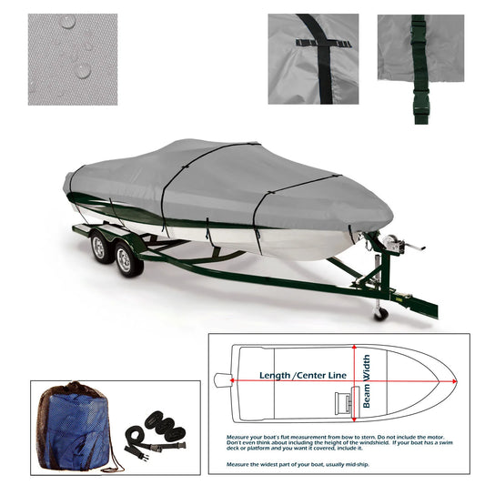 EliteShield Heavy Duty Trailerable Fishing Boat Cover