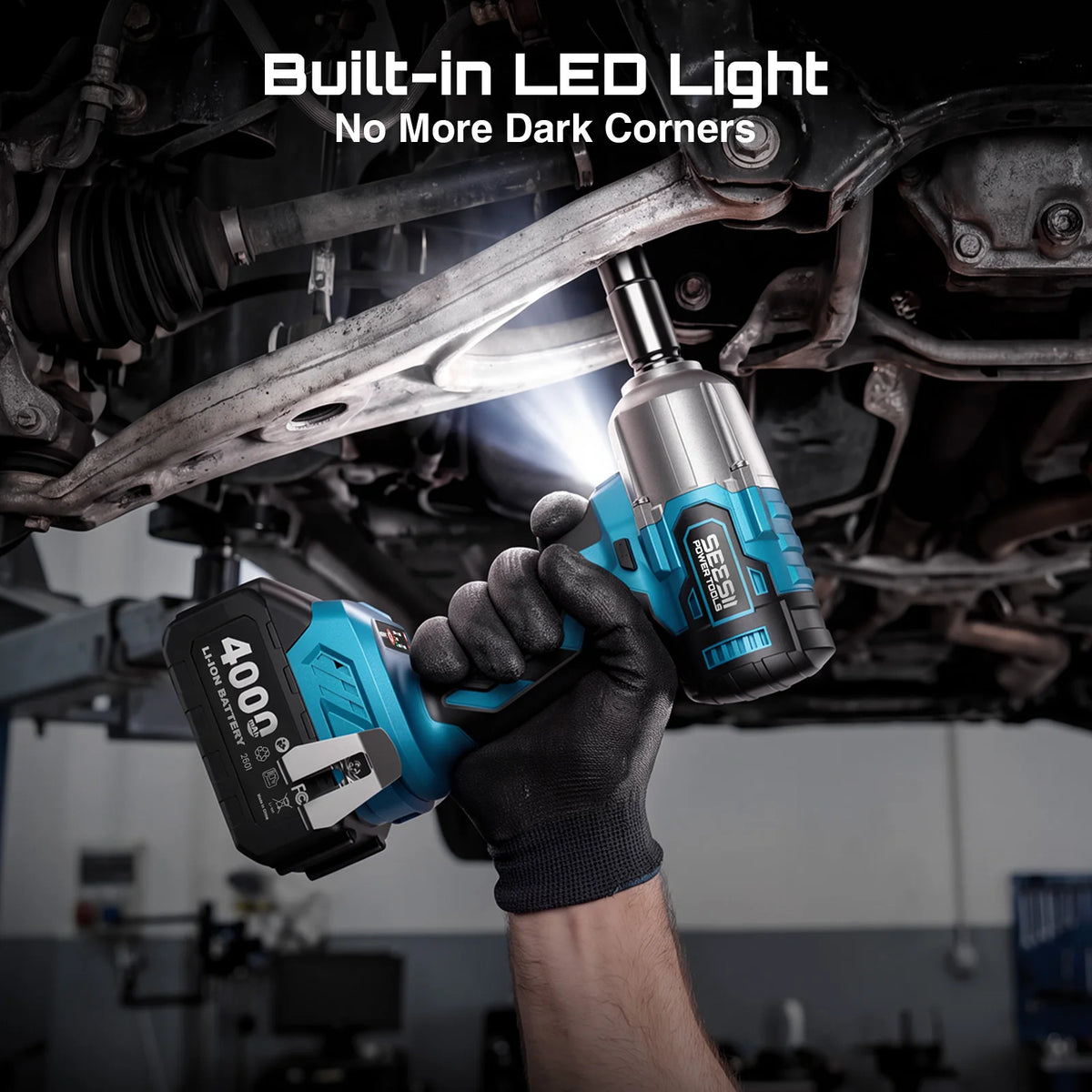 Seesii Cordless Impact Wrench And Brushless Drill Kit