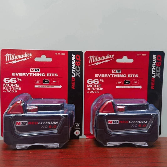 M18 18V 6.0Ah Battery Set, 48-11-1860 Reference, Pack Options