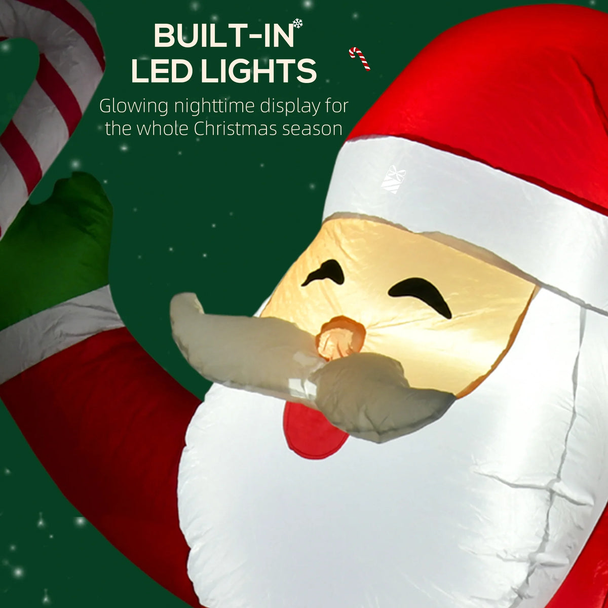 Homcom LED Christmas Inflatable Santa Claus Outdoor Decor