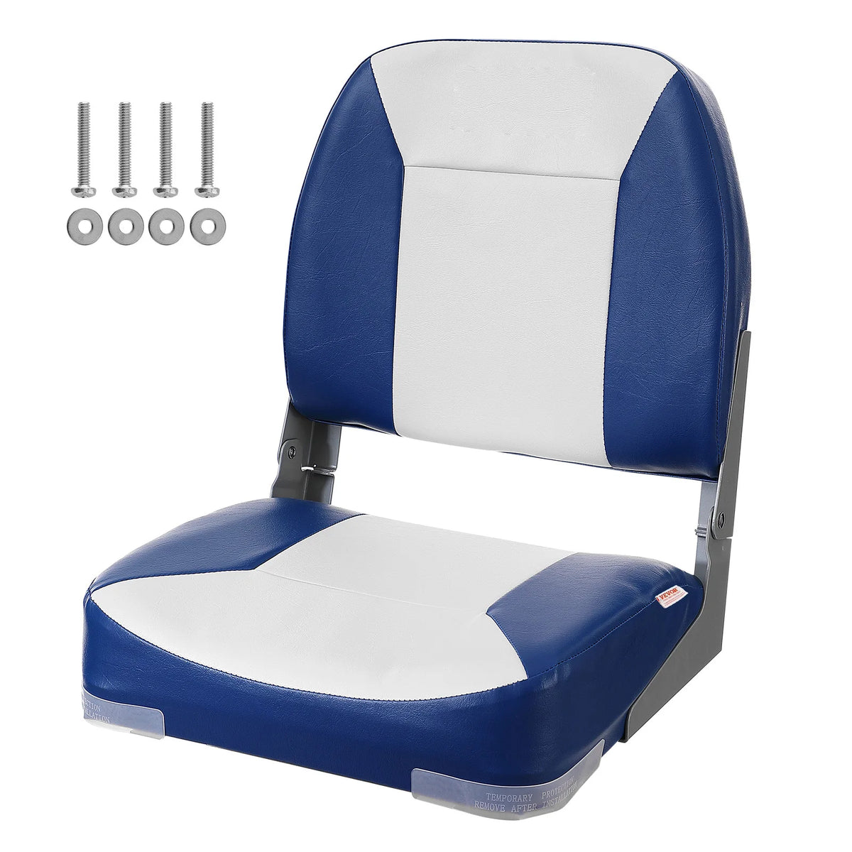 SucceBuy Folding Boat Captain Seat With Thickened Sponge Padding