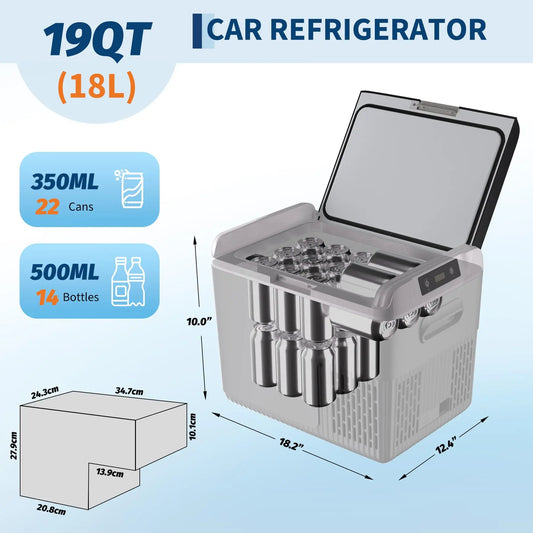 Professional Portable Car Refrigerator With Dual Power Supply
