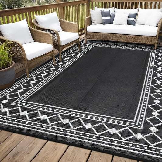 Twisterck Waterproof Reversible Synthetic Outdoor Area Rug