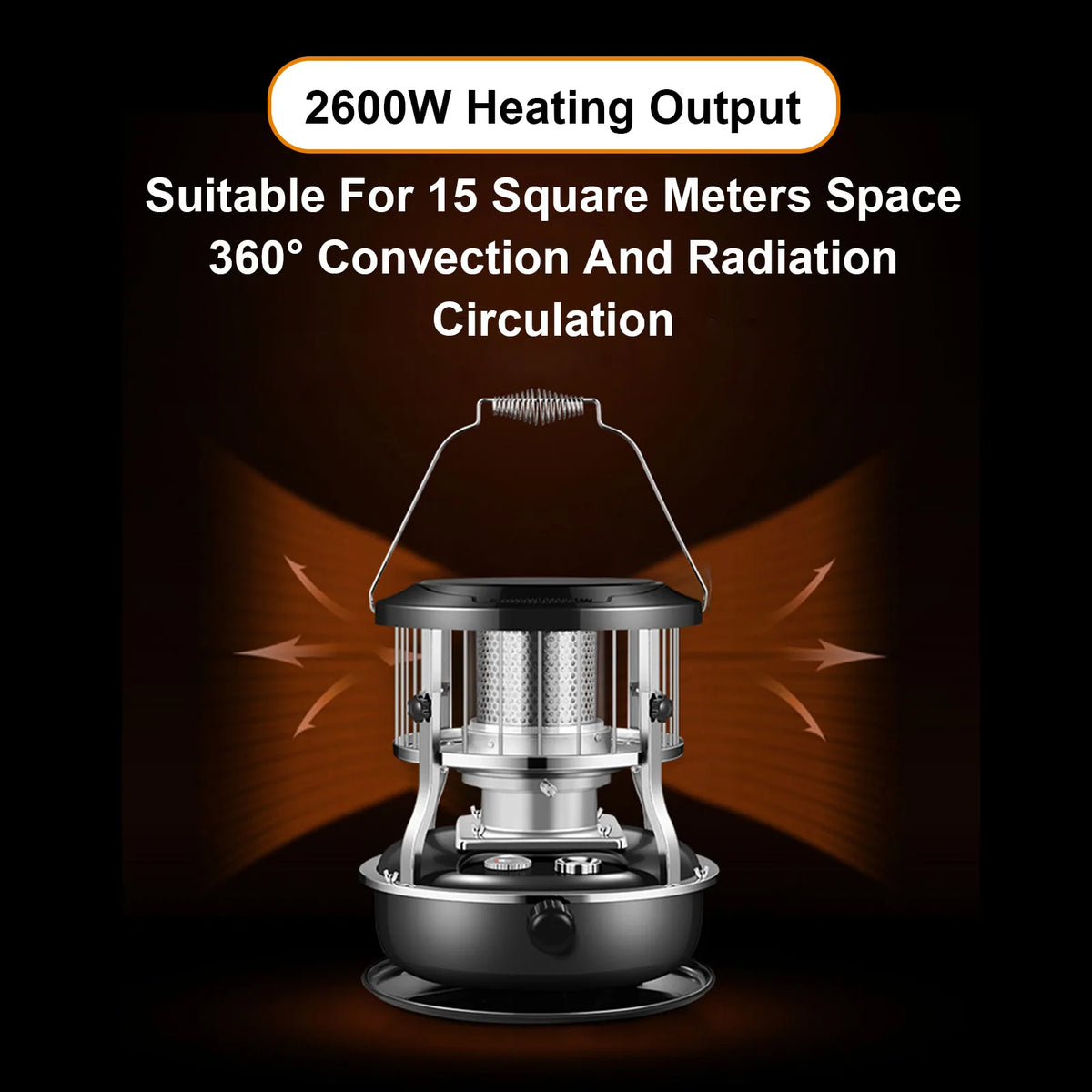 Stainless Steel Kerosene Heater 9000 BTU For Cooking Indoors