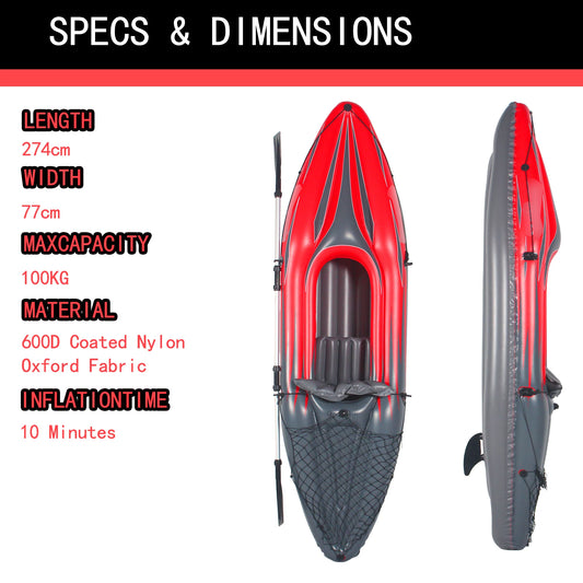 HHSJZWCY Inflatable Adult Fishing Kayak With Pump And Paddles