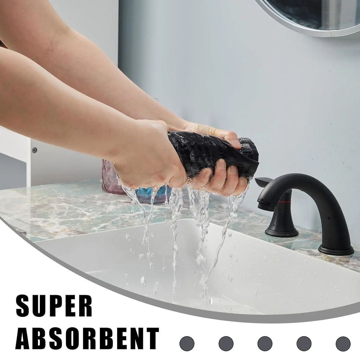 Absorbent Waffle Microfiber Cleaning Cloth For Kitchen And Bath
