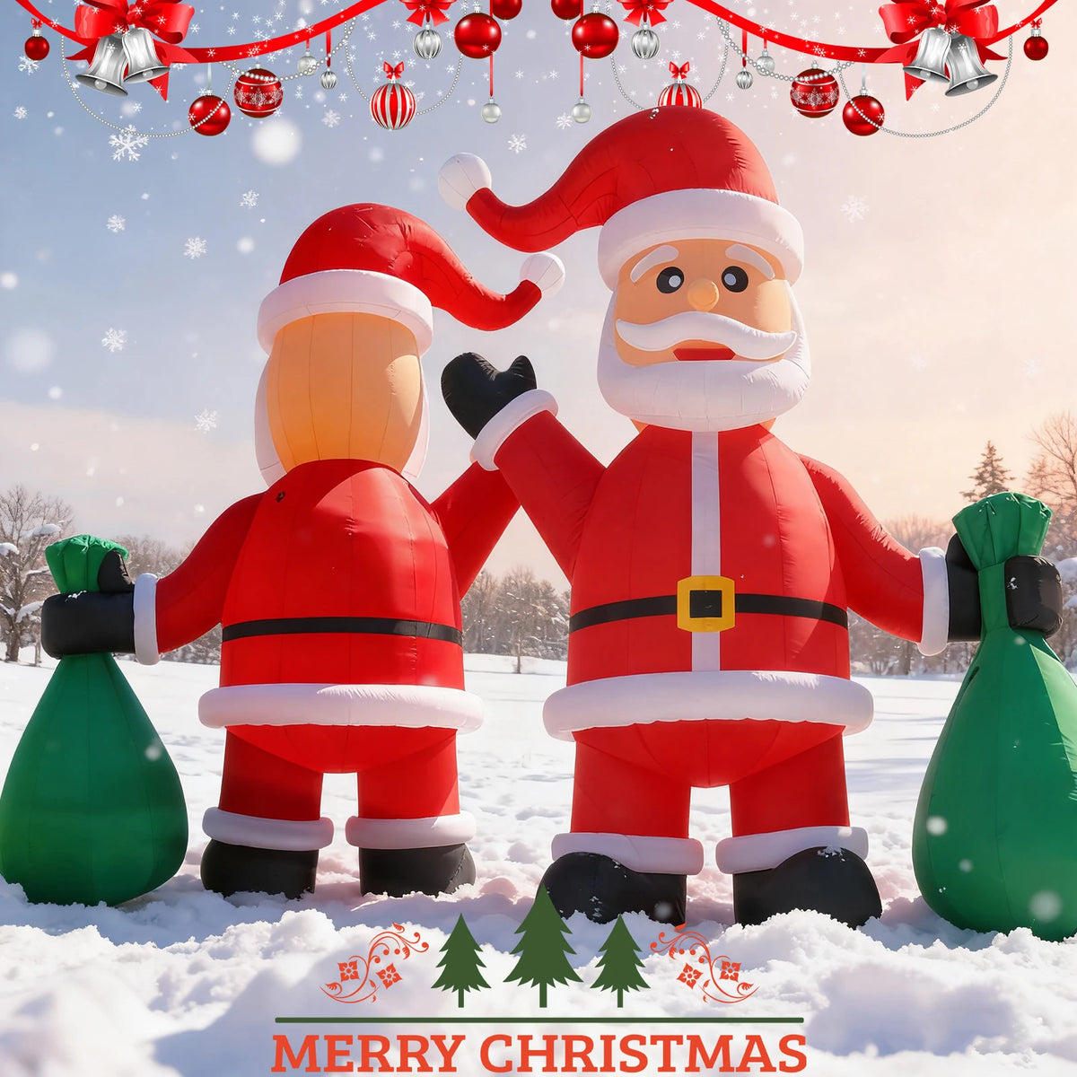 Led Outdoor Inflatable Santa Christmas Decoration Centerpiece