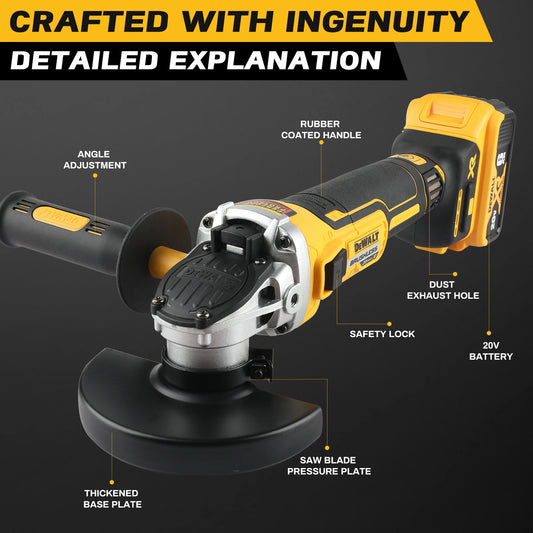 DeWalt DCG405NT 18V Brushless Cordless Angle Grinder, 125mm