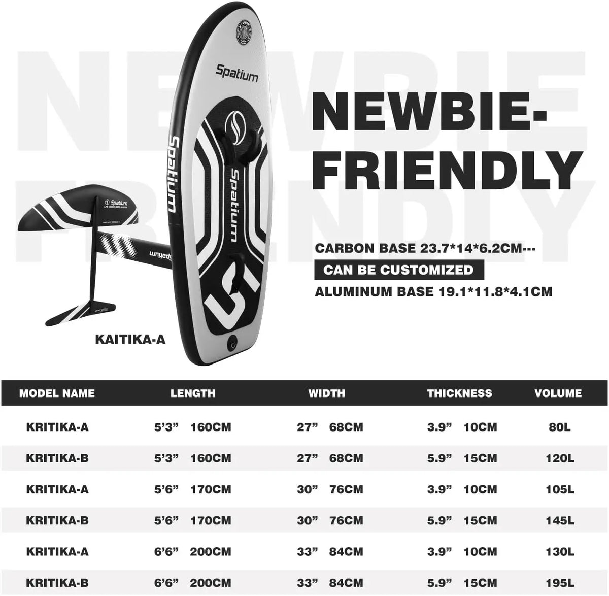 Spatium Hydrofoil Surfboard With Accessories And Inflator Pump