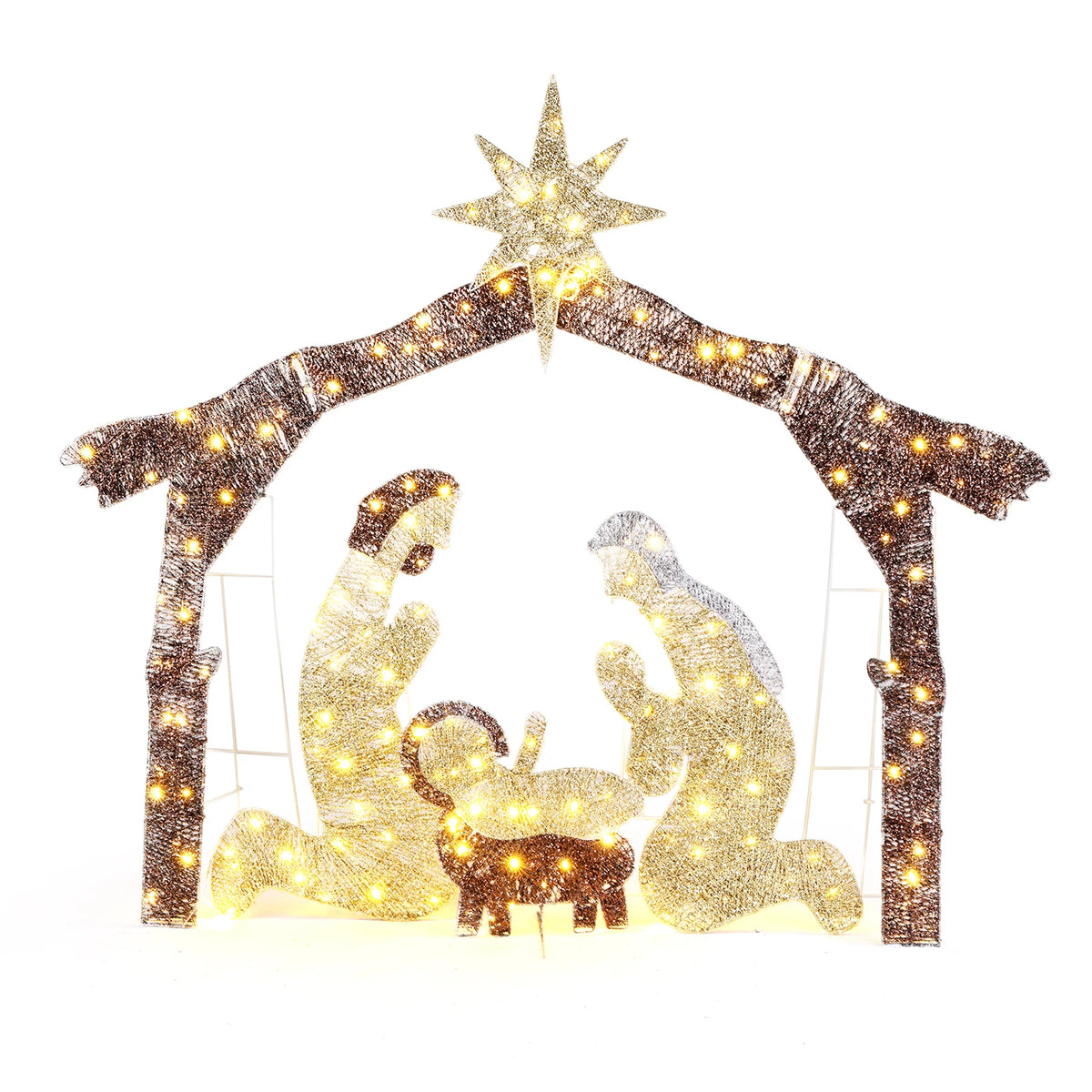 Lighted Nativity Scene Christmas Outdoor Holiday Yard Garden Decoration
