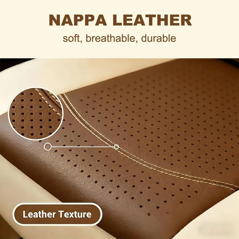 Custom Fit Nappa Leather RV Front Captain Chair Covers