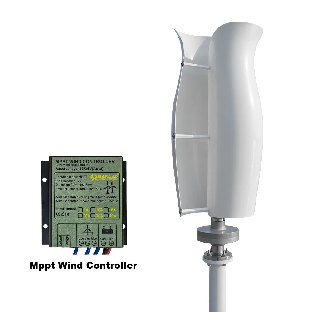 Smaraad 5000W Vertical Wind Turbine With Charging Controller