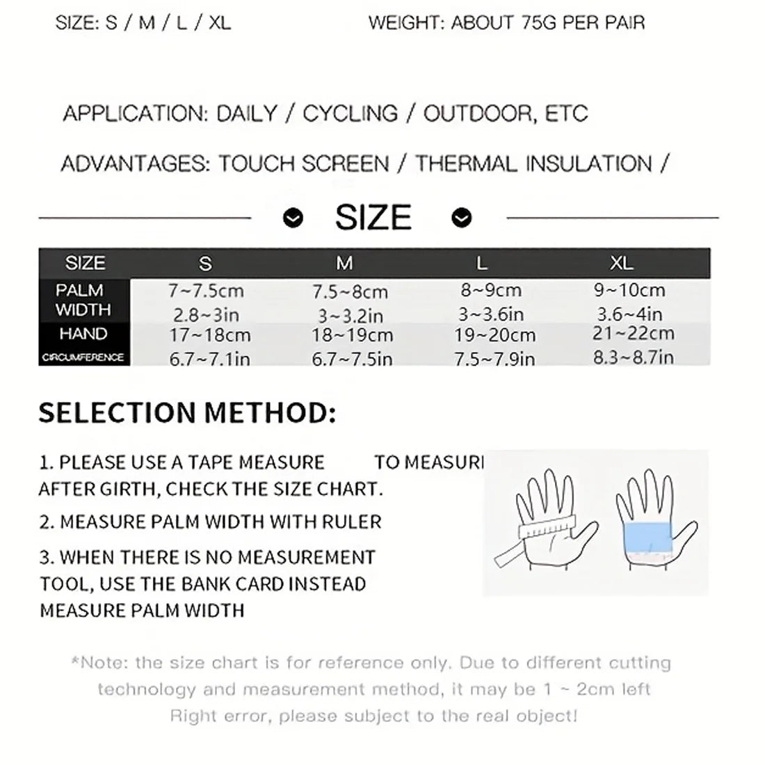 Vilico Winter Touchscreen Gloves For Cycling And Hiking