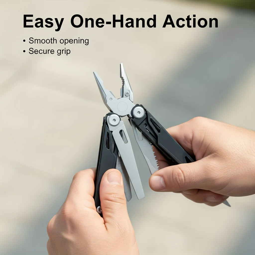 Stainless Steel Multitool Pliers With Saw Screwdriver And Scissors