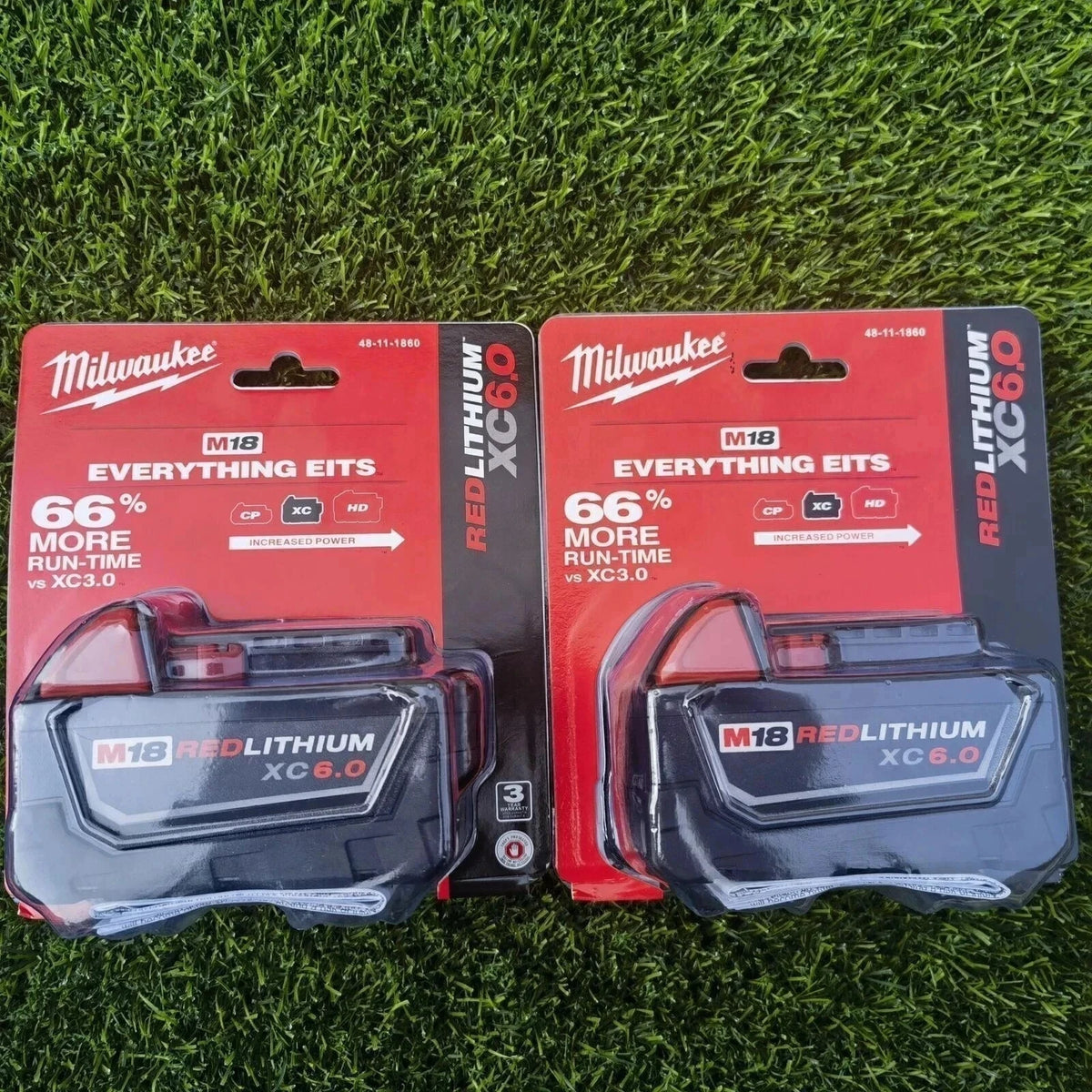 M18 18V 6.0Ah Battery Set, 48-11-1860 Reference, Pack Options
