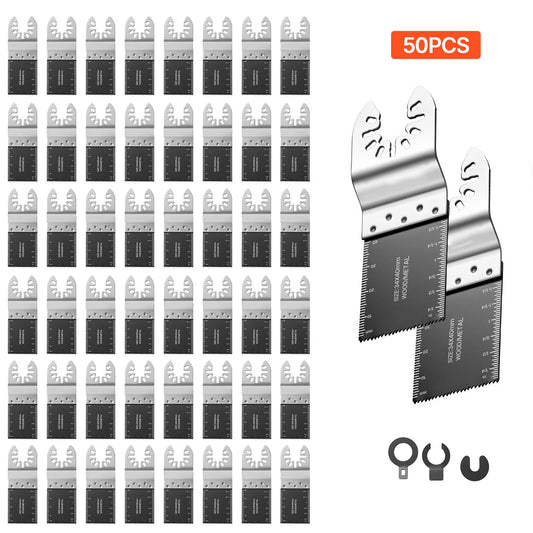 SucceBuy Bimetal Oscillating Saw Blades 50Pcs Quick Release Compatible Set