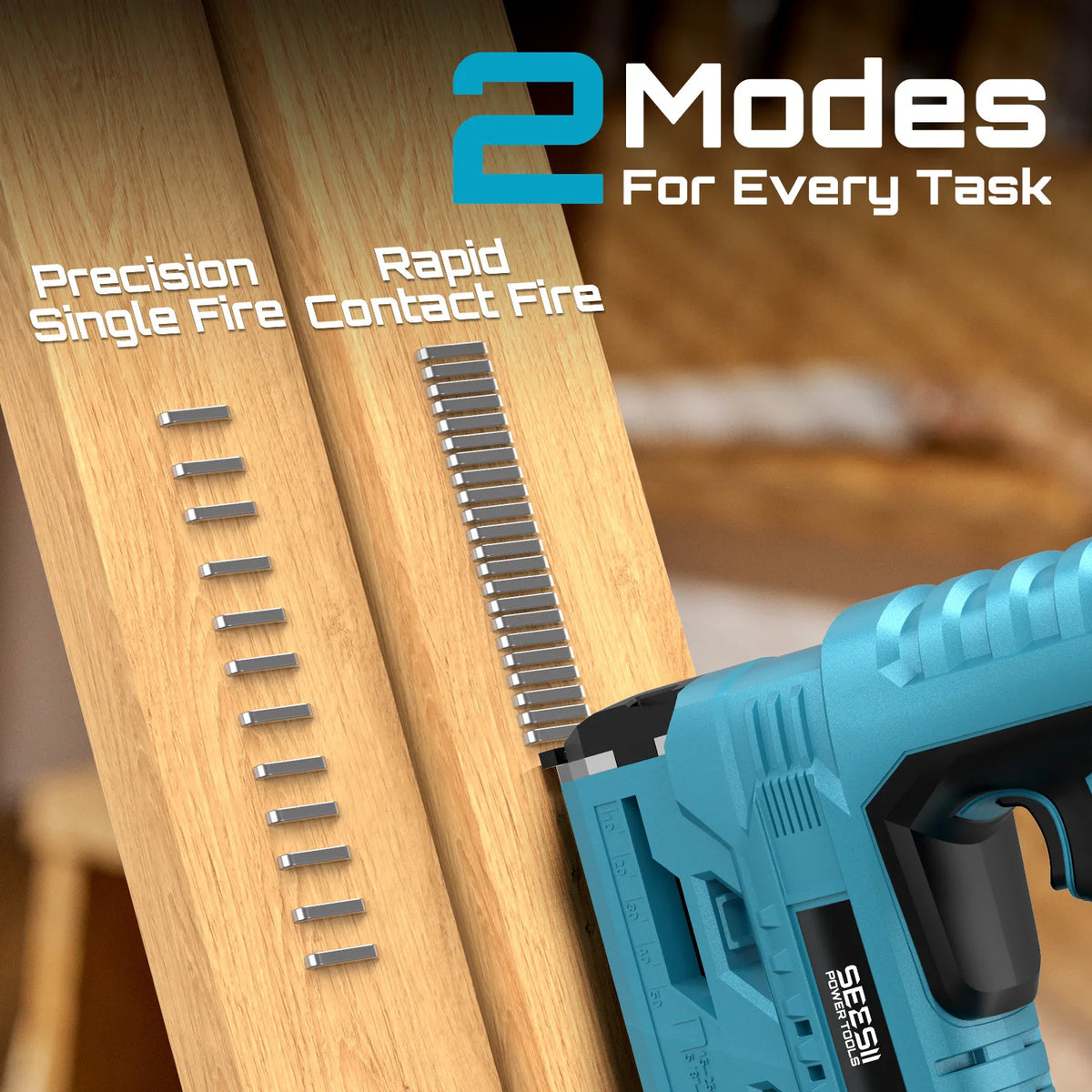 Seesii Cordless Brad Nail Gun With Complete Nail Kit