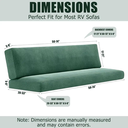Washable Stretch RV Jackknife Sofa Bed Anti Slip Couch Covers