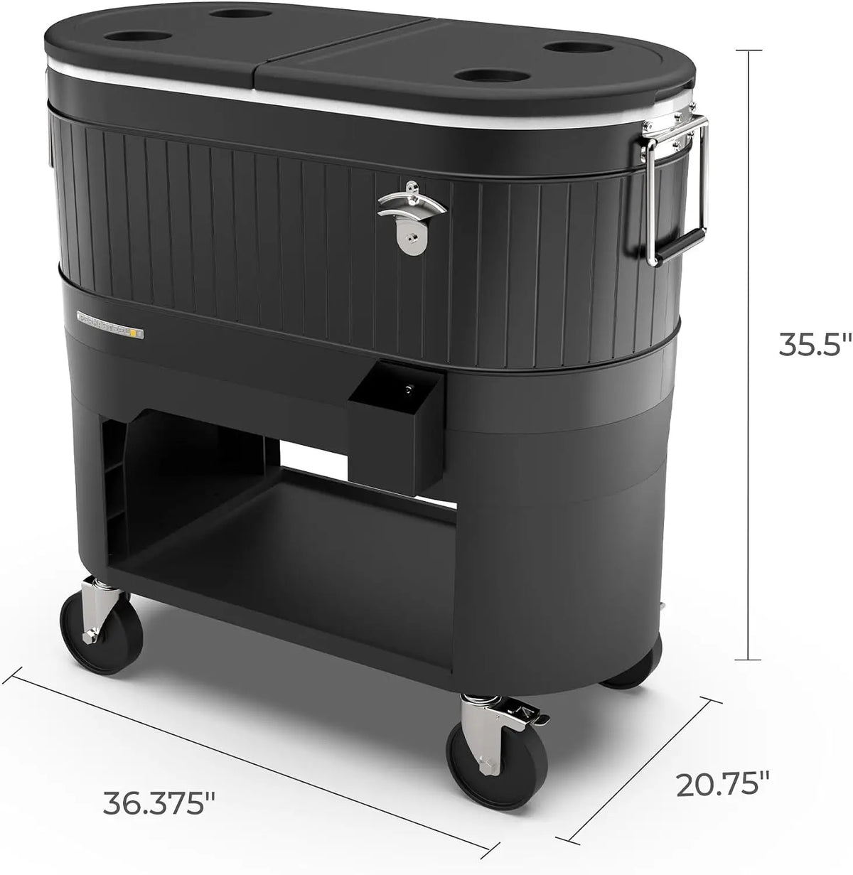 Premium Rustic Farmhouse Wheeled Outdoor Beverage Cooler