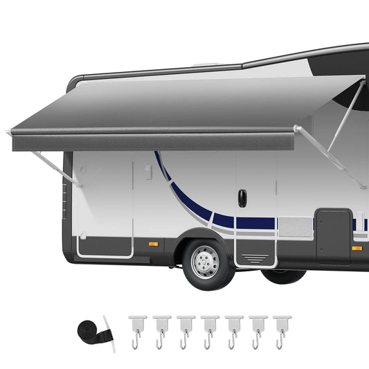 SucceBuy RV Awning Fabric Replacement Weatherproof Vinyl Camper Awning Replacement Waterproof Outdoor Canopy for RV Motorhome