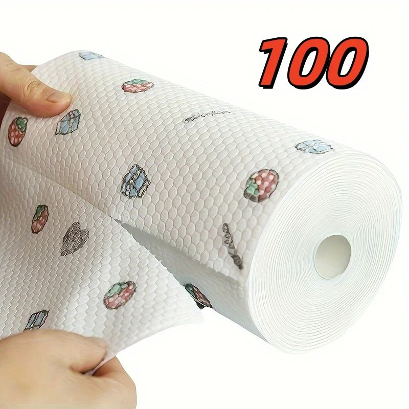 Absorbent Wet And Dry Kitchen Cleaning Dishcloth Rolls