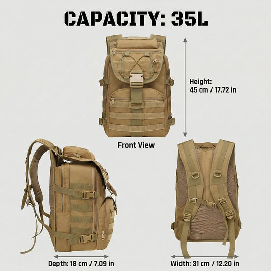 Refire Gear Water Resistant Tactical Molle Mountain Hiking Backpack