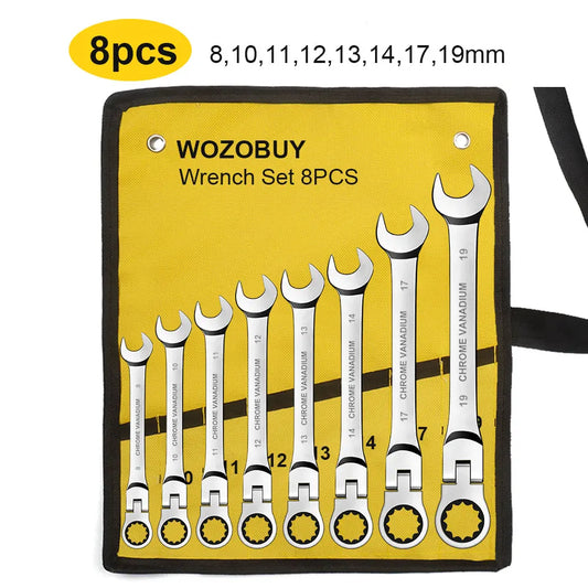 Professional Carbon Steel Double End Ratchet Wrench Set