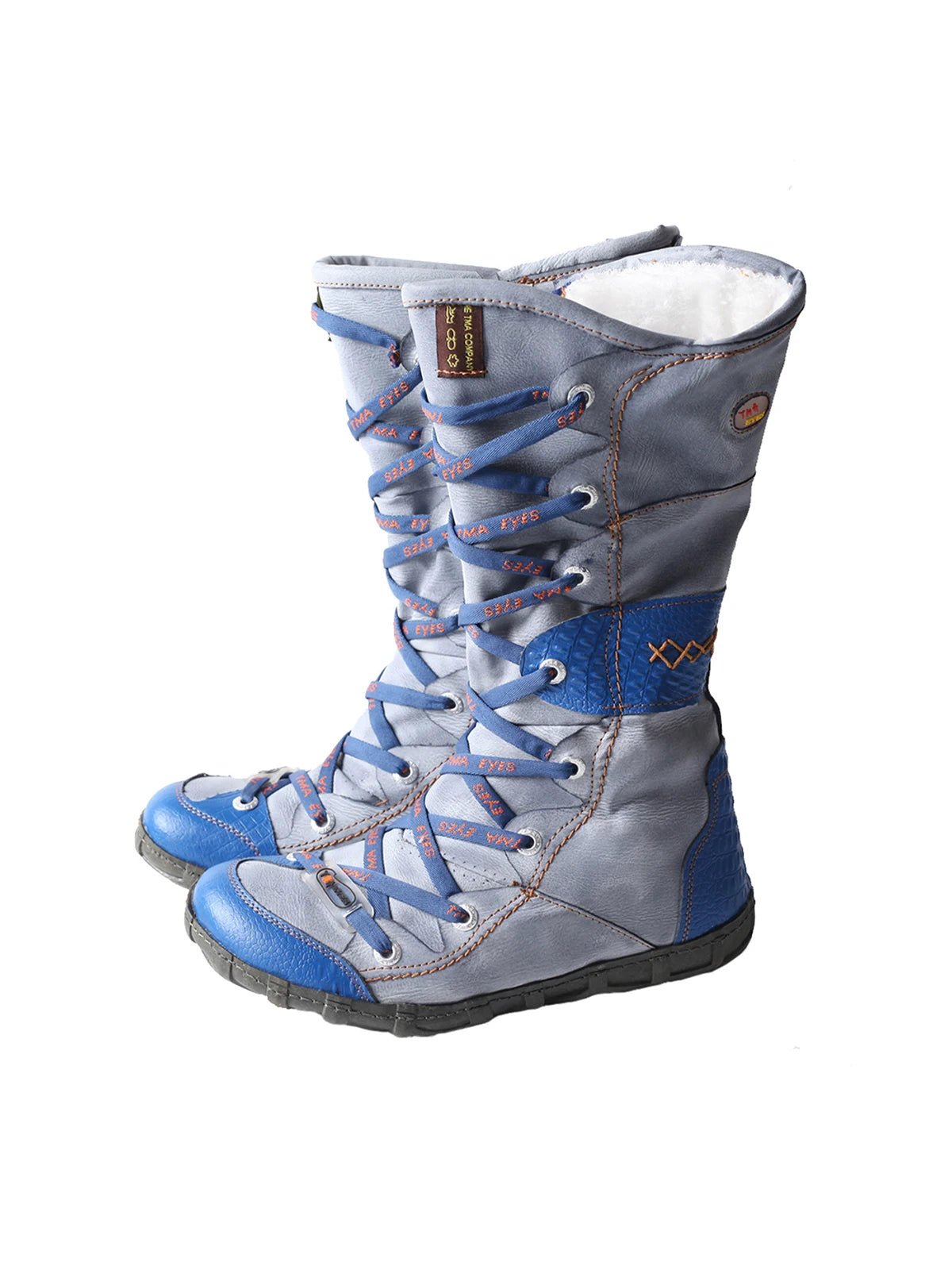 TMA EYES Women Mid Calf Casual Side Zipper Snow Boots