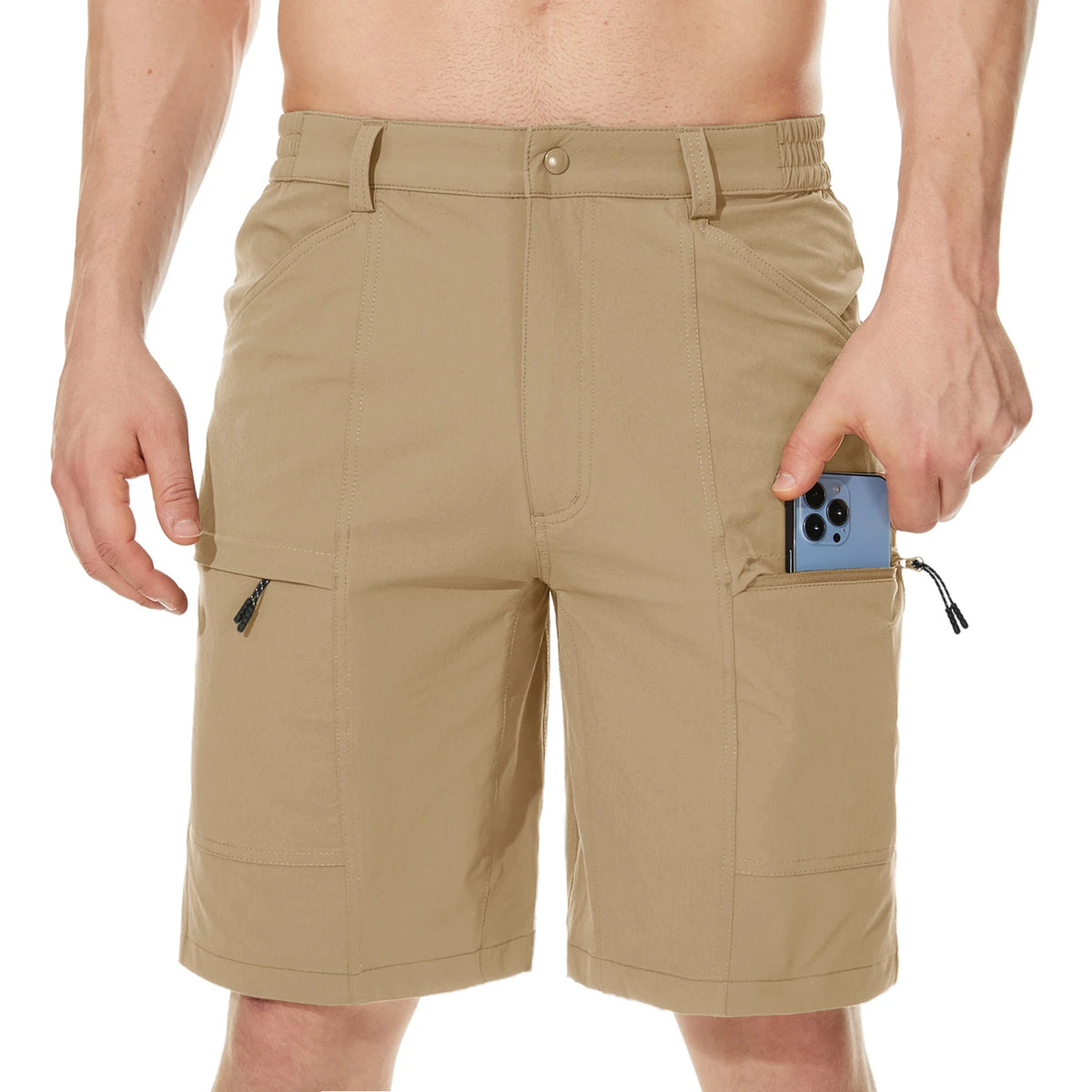 Men's Waterproof Cargo Shorts Quick Dry Multi Pocket Hiking