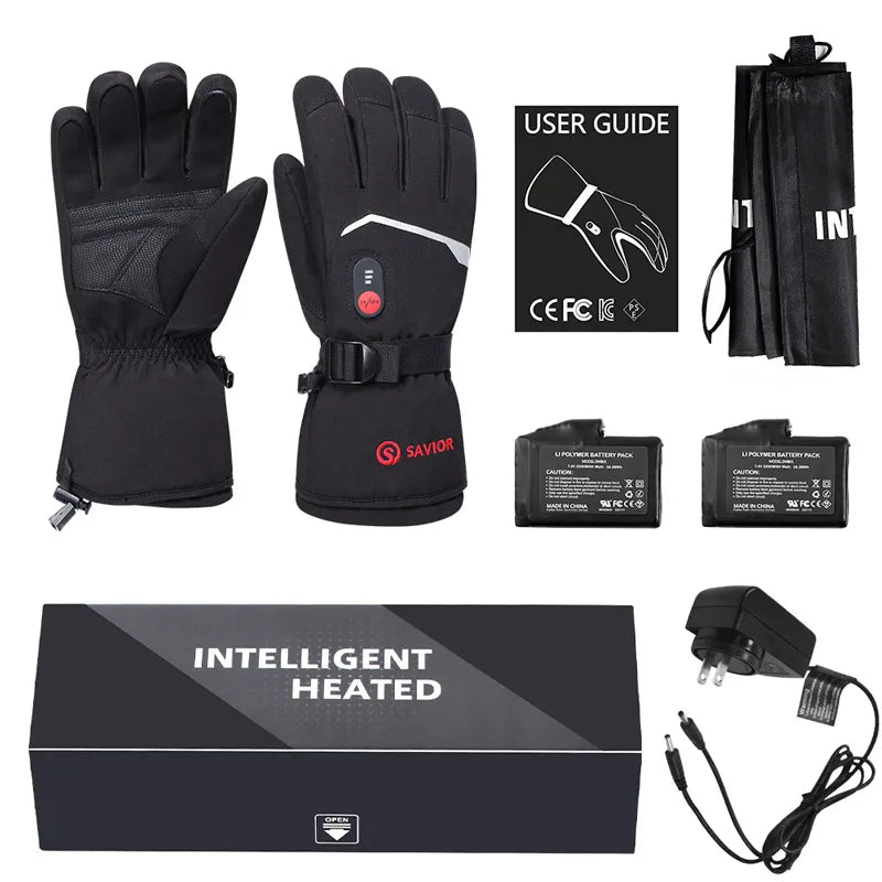 Savior Rechargeable Electric Heated Ski And Hiking Gloves