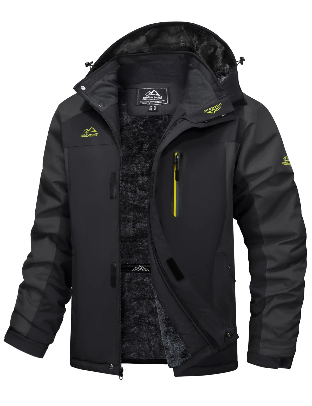 Cavva Men Waterproof Fleece Lined Winter Parka With Removable Hood