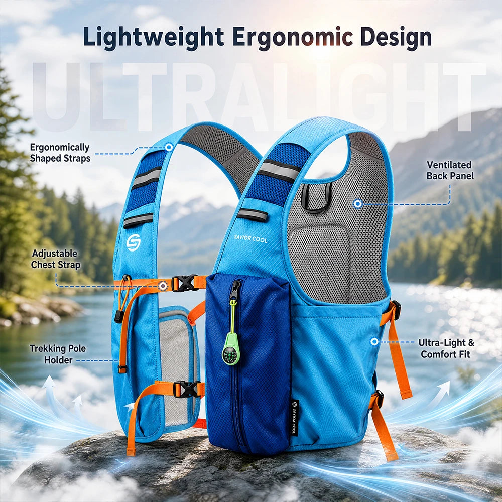 Professional Cooling Vest With Integrated Refrigeration And Water Bladder